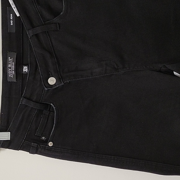 Juudy Blue Dad jeans with cross over Waist Black Blokecore  Size 3/26 - Picture 9 of 14